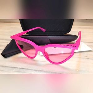 Authentic Balenciaga Hot Pink Cat eye Sunglasses